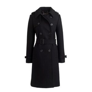 J. Crew Wool Cashmere Black Winter Coat 00P